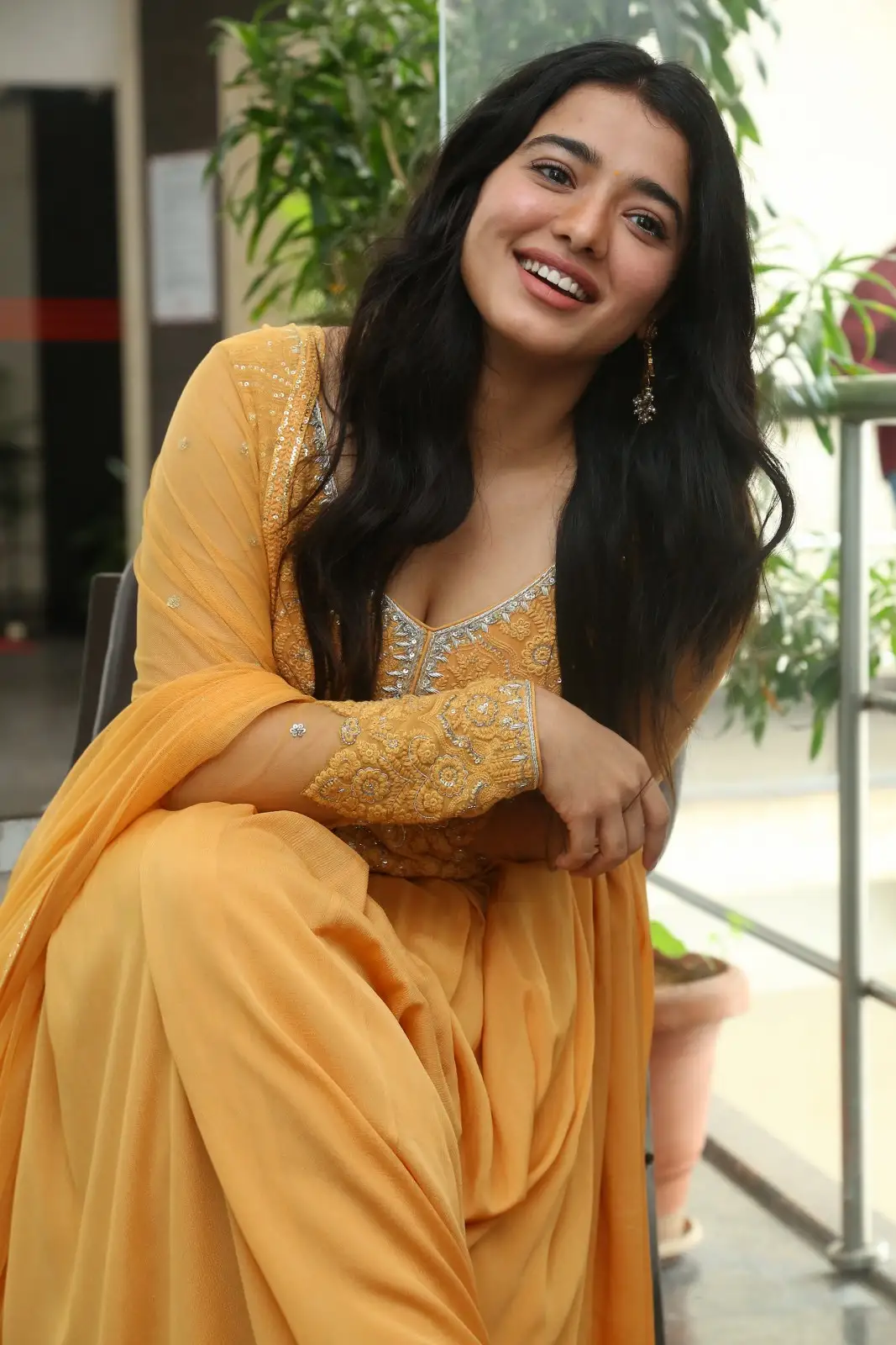 Ketika Sharma shines in a yellow dress at RangaRanga Vaibhavanga movie promotions still13