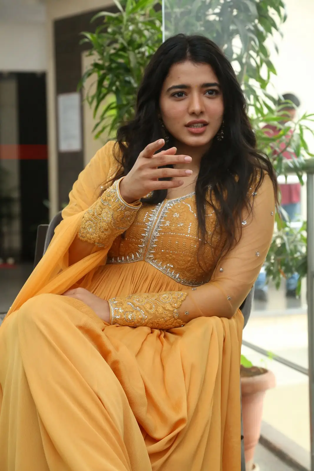 Ketika Sharma shines in a yellow dress at RangaRanga Vaibhavanga movie promotions still 14