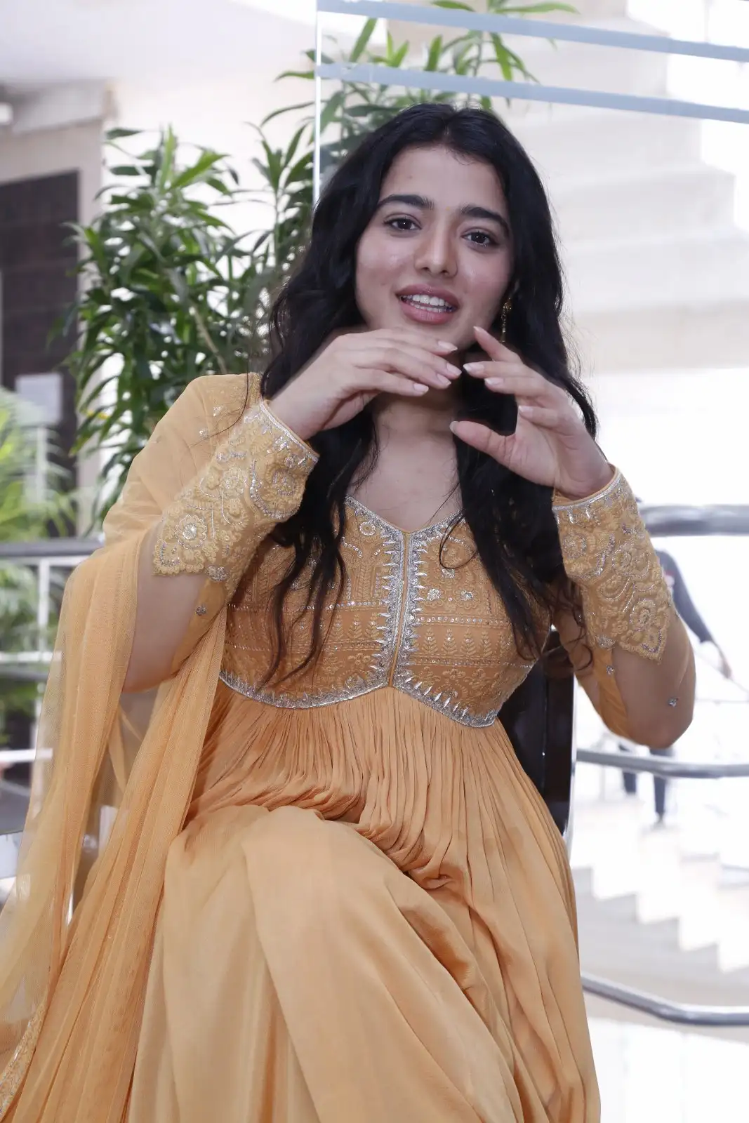 Ketika Sharma shines in a yellow dress at RangaRanga Vaibhavanga movie promotions still7