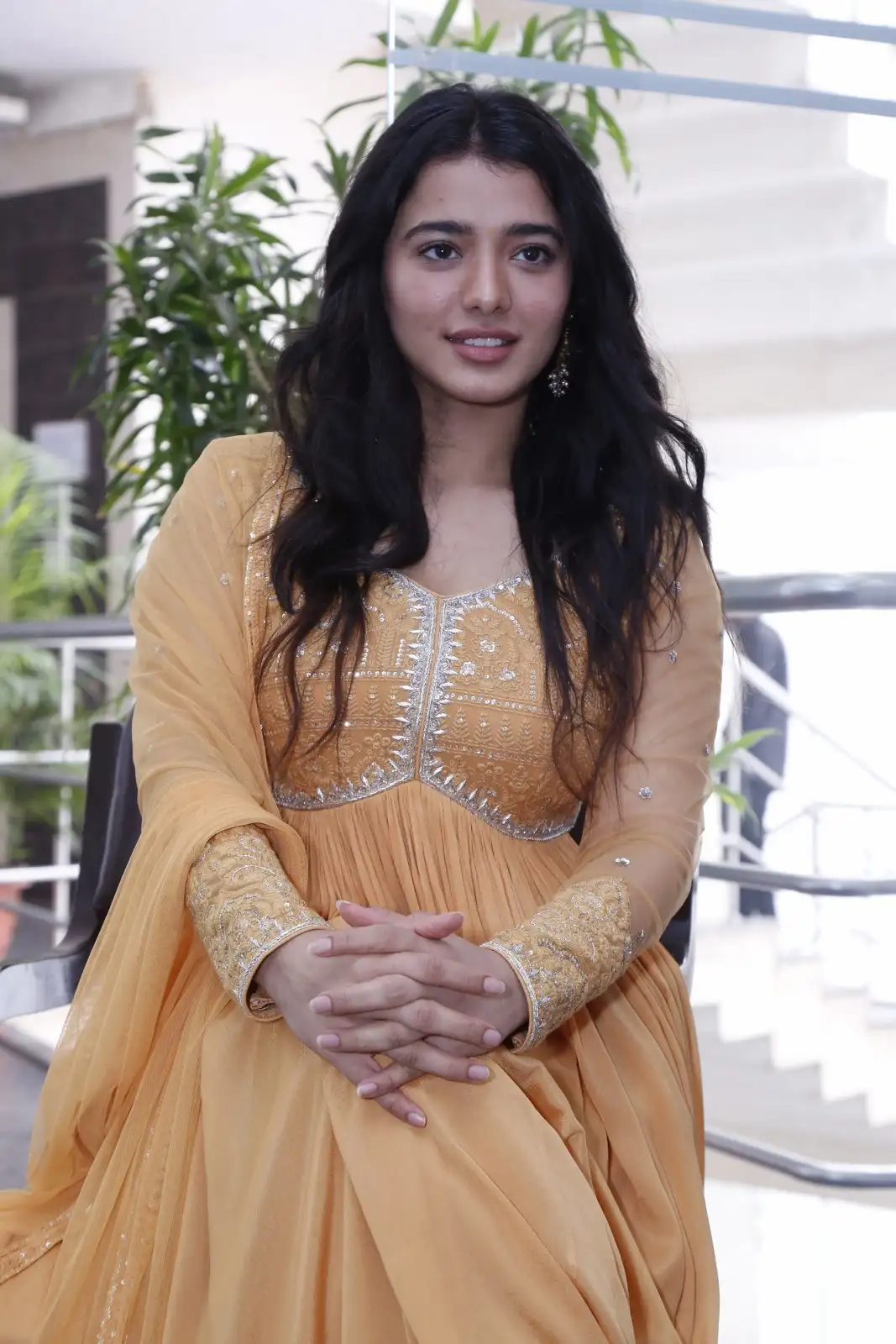 Ketika Sharma shines in a yellow dress at RangaRanga Vaibhavanga movie promotions still 8