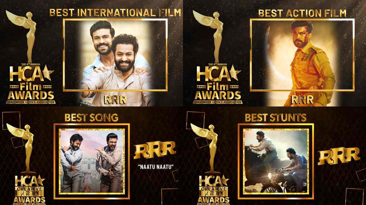 RRR : HCA అవార్డ్స్‌లో 5 అవార్డులను అందుకున్న RRR..