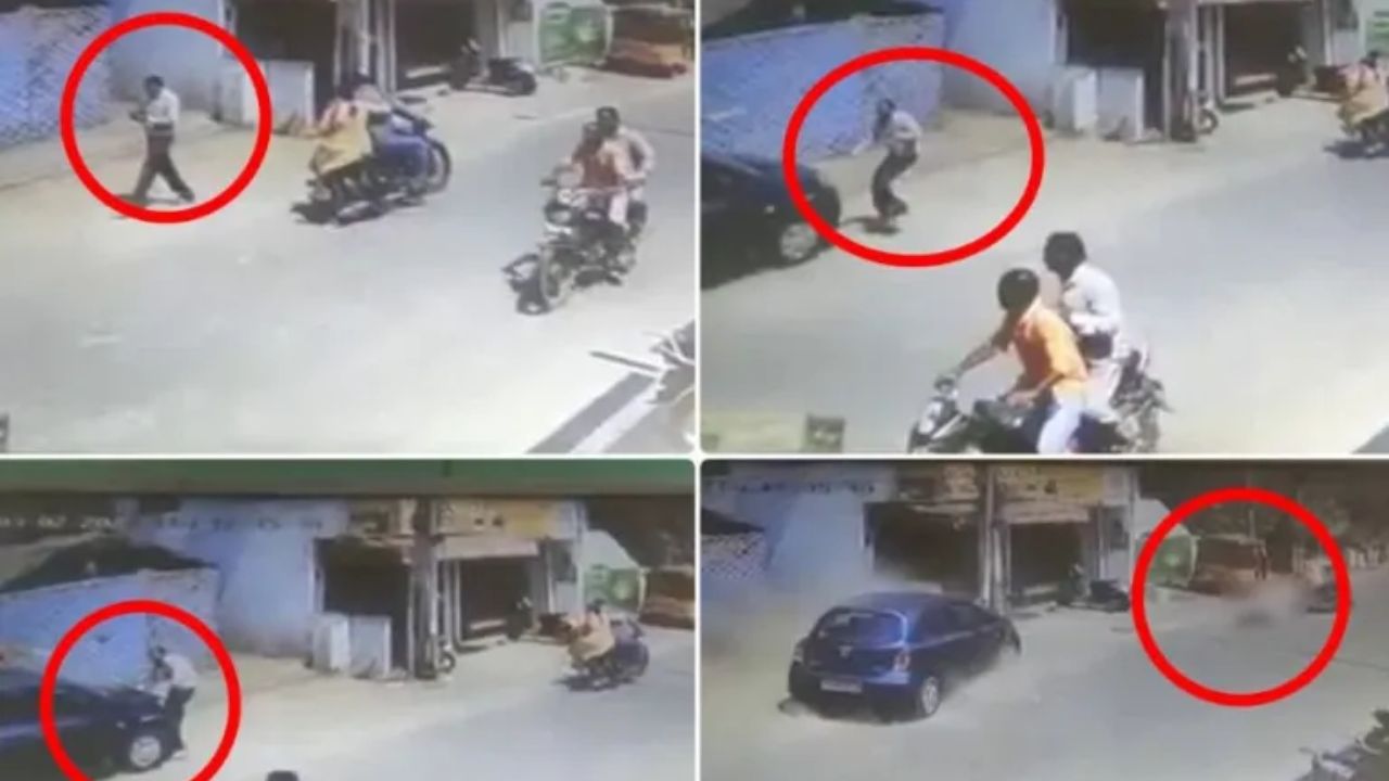 Hyderabad: దారుణం.. కారుతో గుద్దితే పల్టీలు కొట్టుకుంటూ 20 మీటర్ల దూరంలో పడ్డ వ్యక్తి!