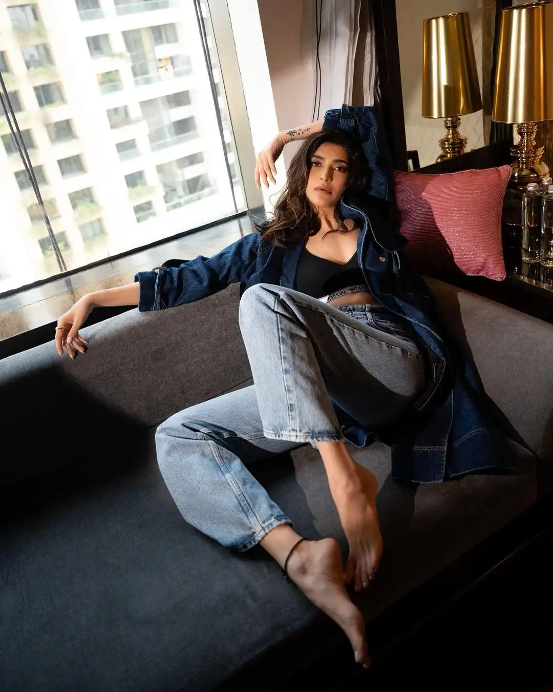 Karishma Tanna latest photoshoot in jeans wear