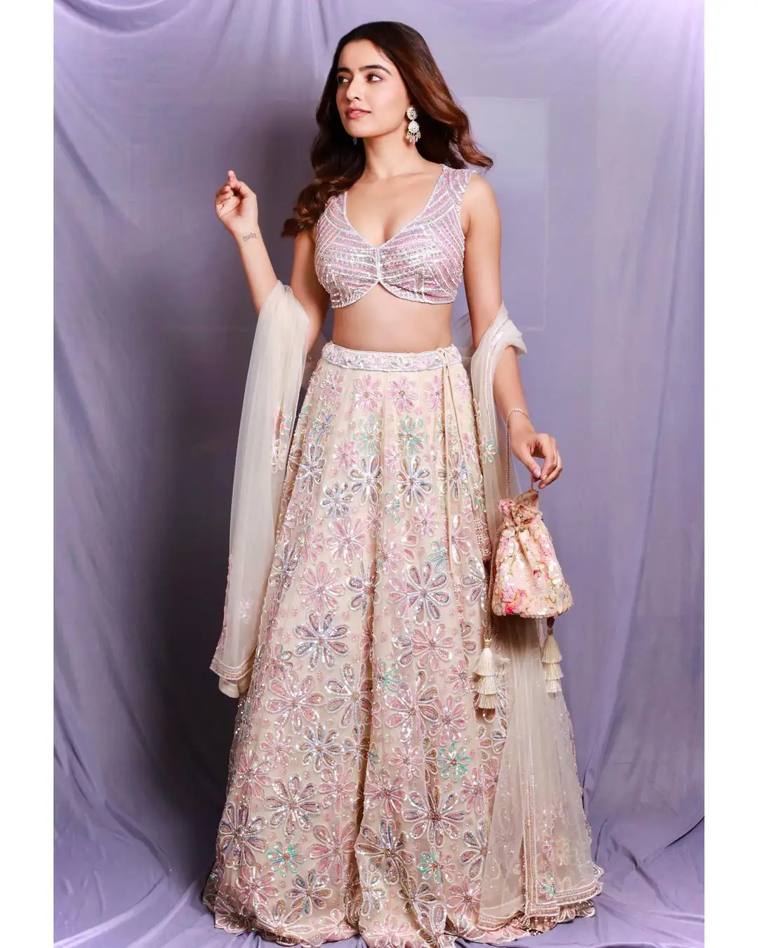 Rukshar Dhillon latest photoshoot in rose colour dress
